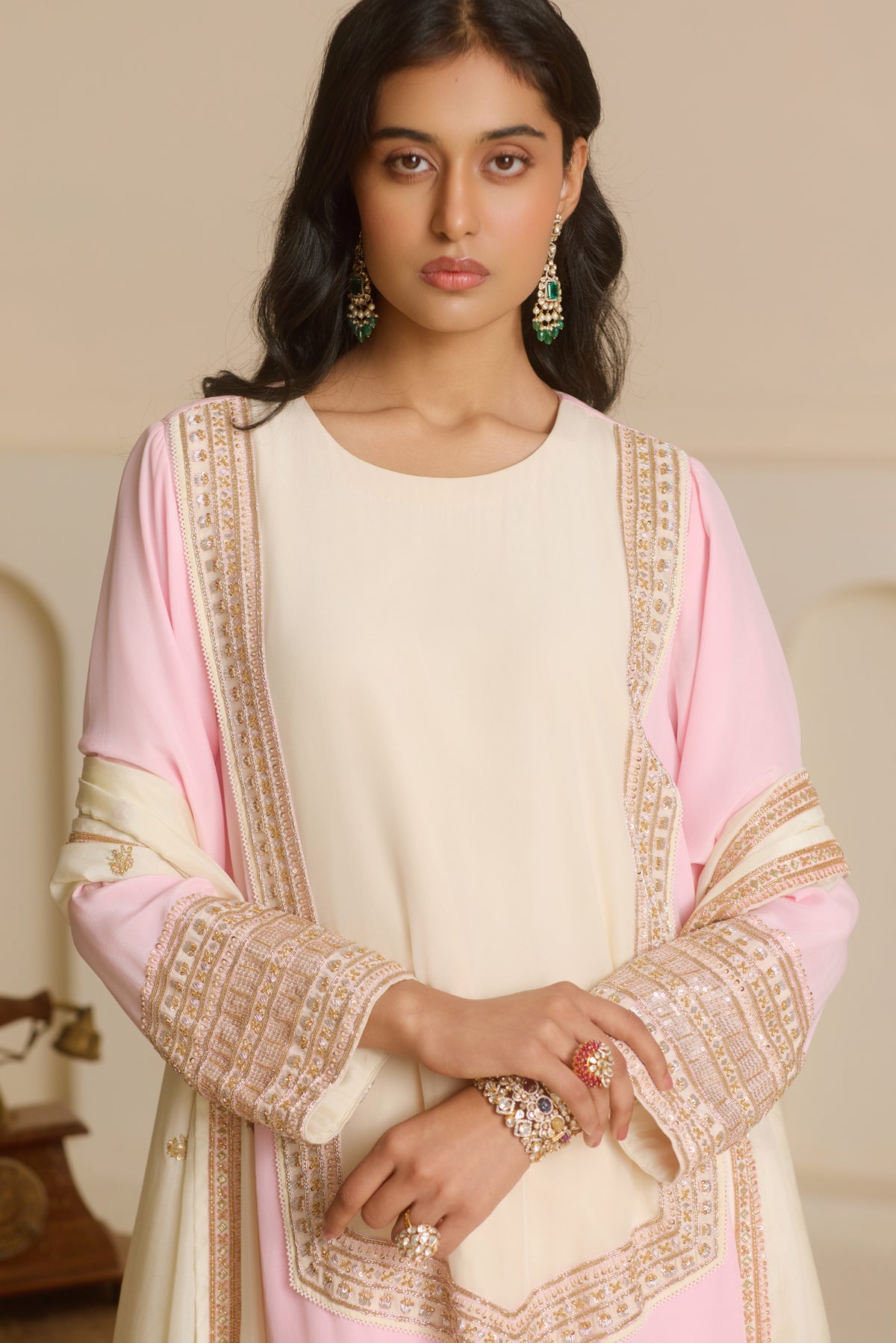Powder Pink Straight Kurta set