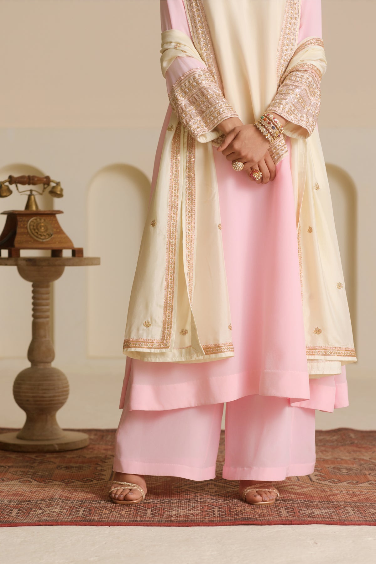 Powder Pink Straight Kurta set