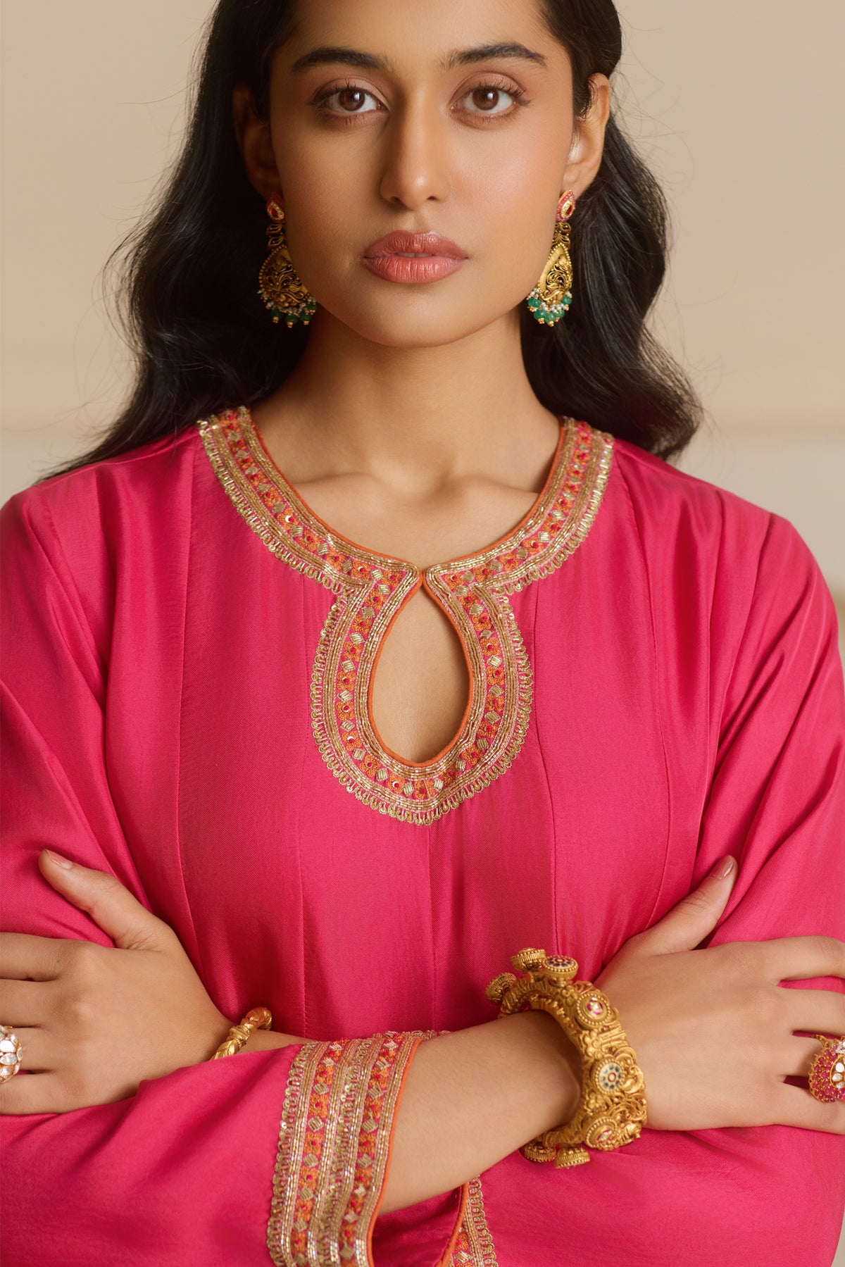 Kalidar Mid-Length Kurta with Salwar Set