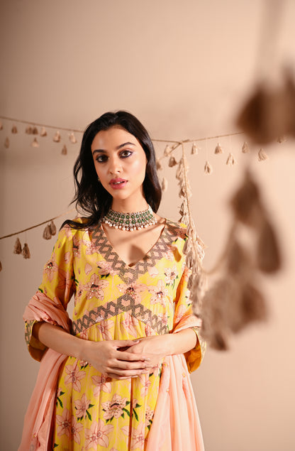 The Rose-Bud Sharara Set