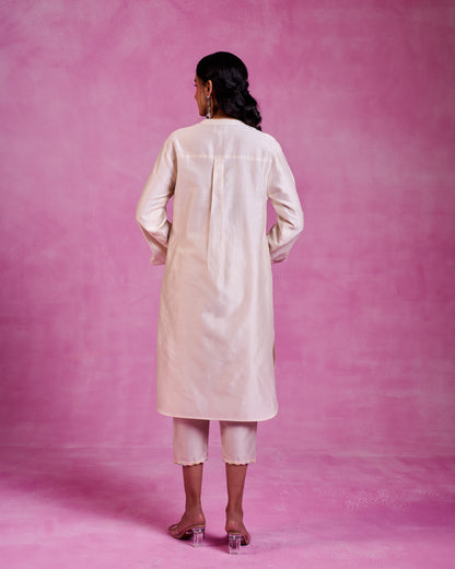 The Ethereal Ivory Button Down Shirt Set