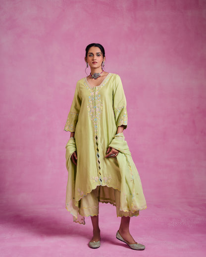 The Ethereal Matcha Green Flowy Suit Set