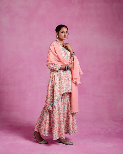 The Ethereal Multi- Coloured Sharara Set