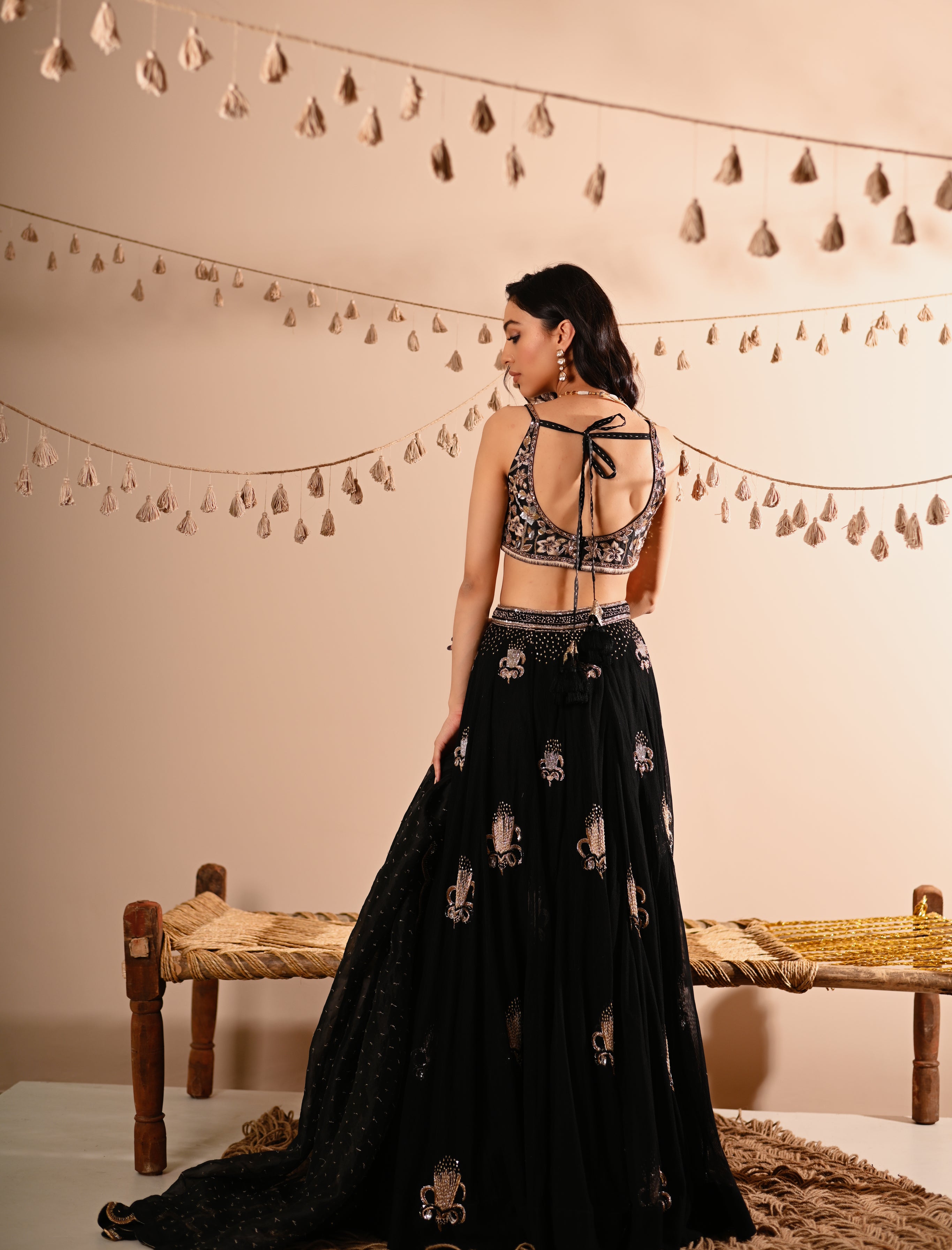 The Brush Flower Lehenga Set