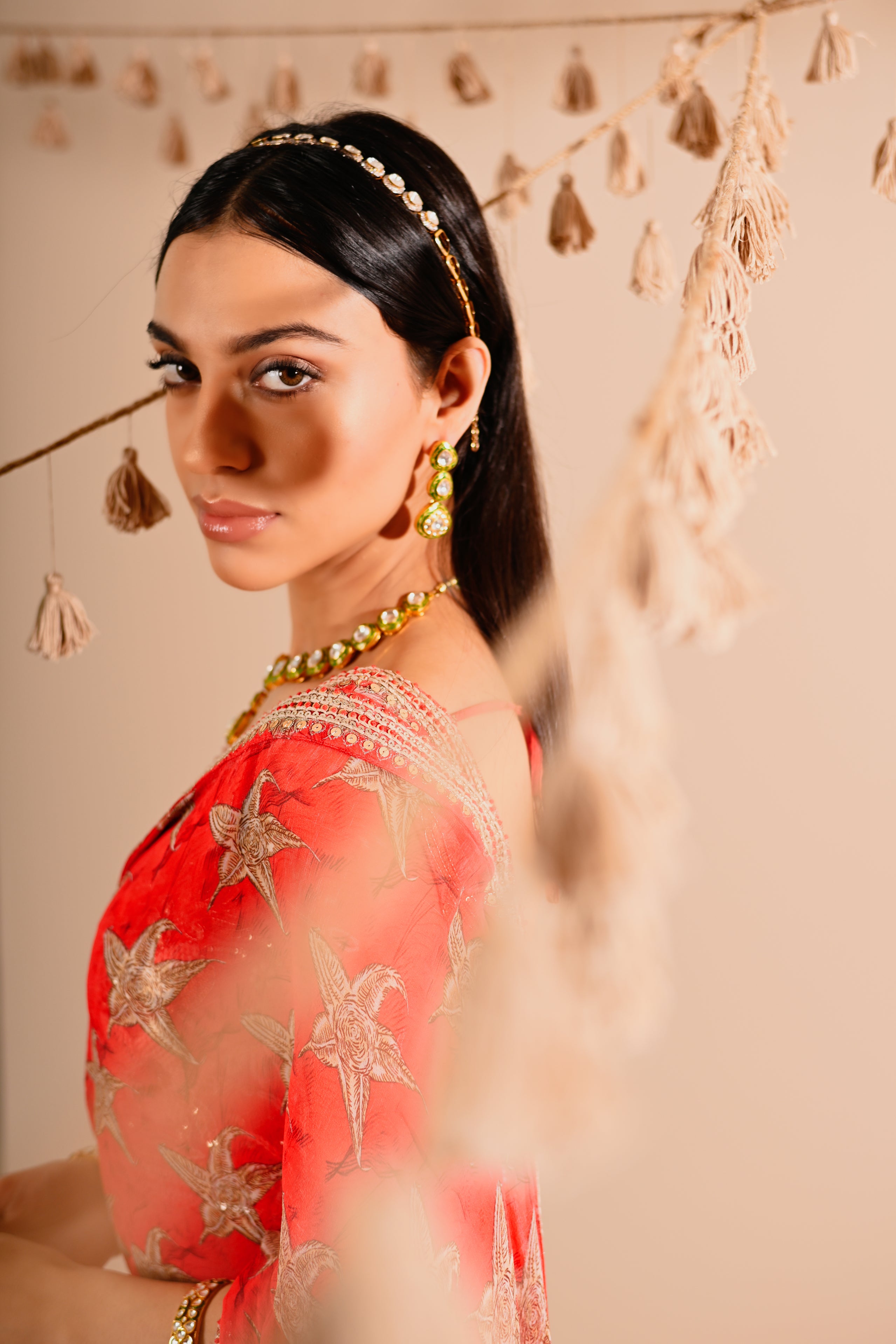 The Carrion Lilly Pre-Draped Sharara Saree Set