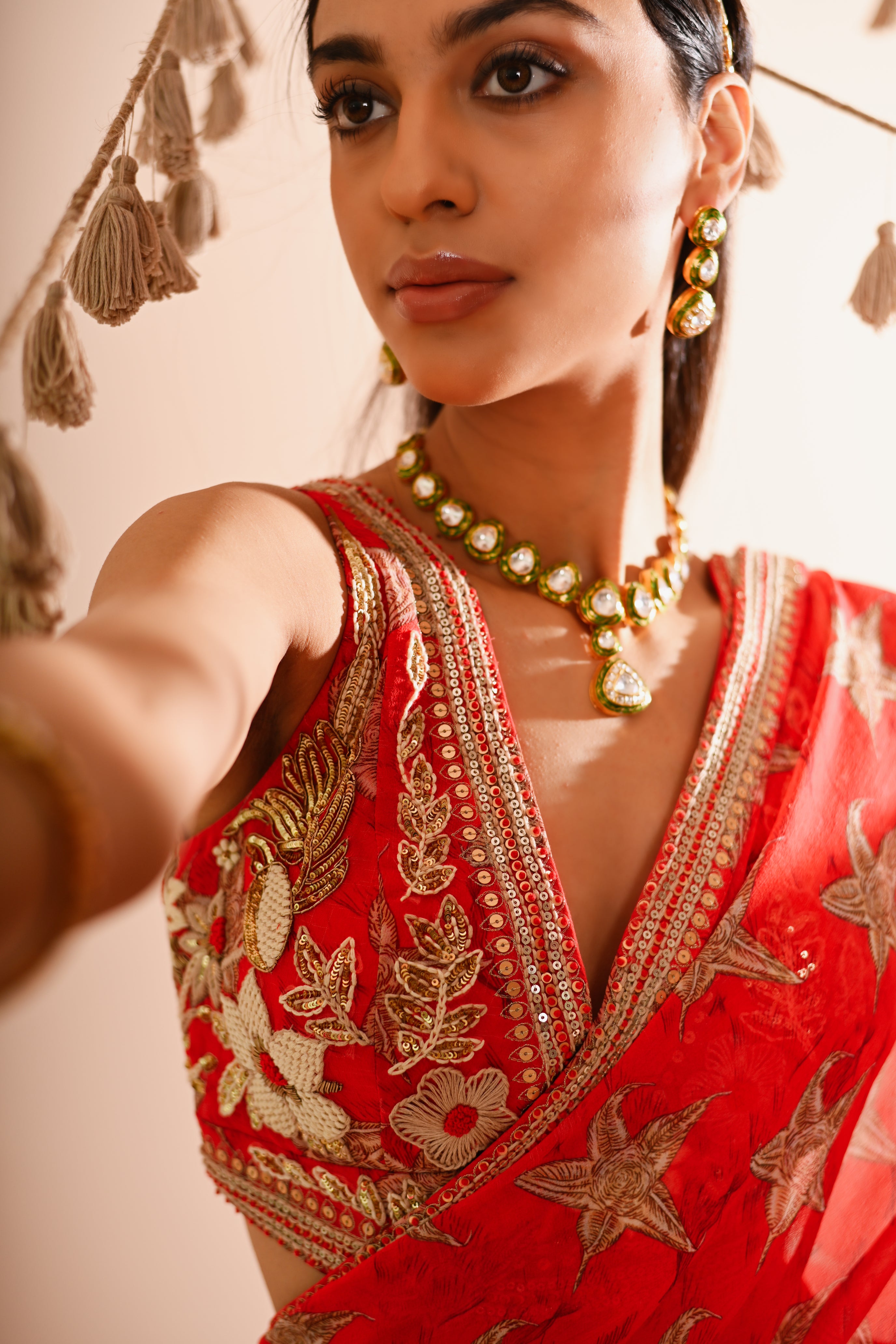 The Carrion Lilly Pre-Draped Sharara Saree Set