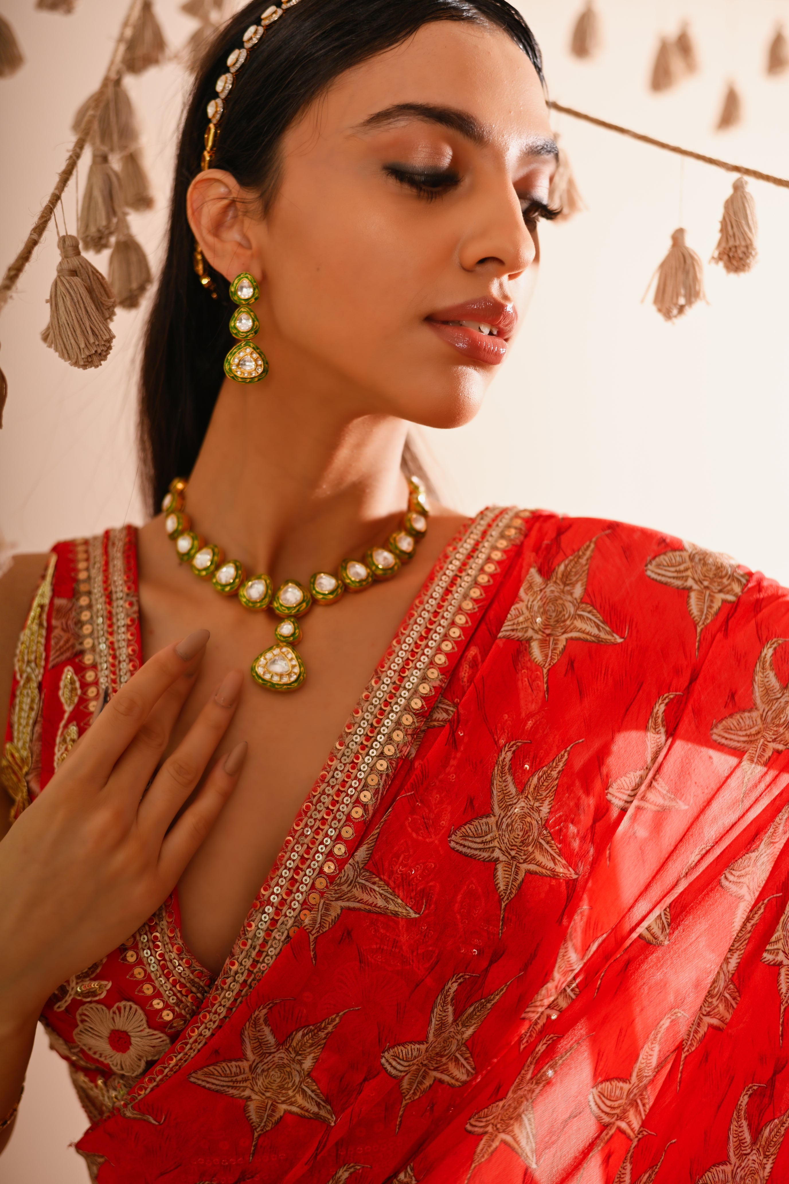 The Carrion Lilly Pre-Draped Sharara Saree Set