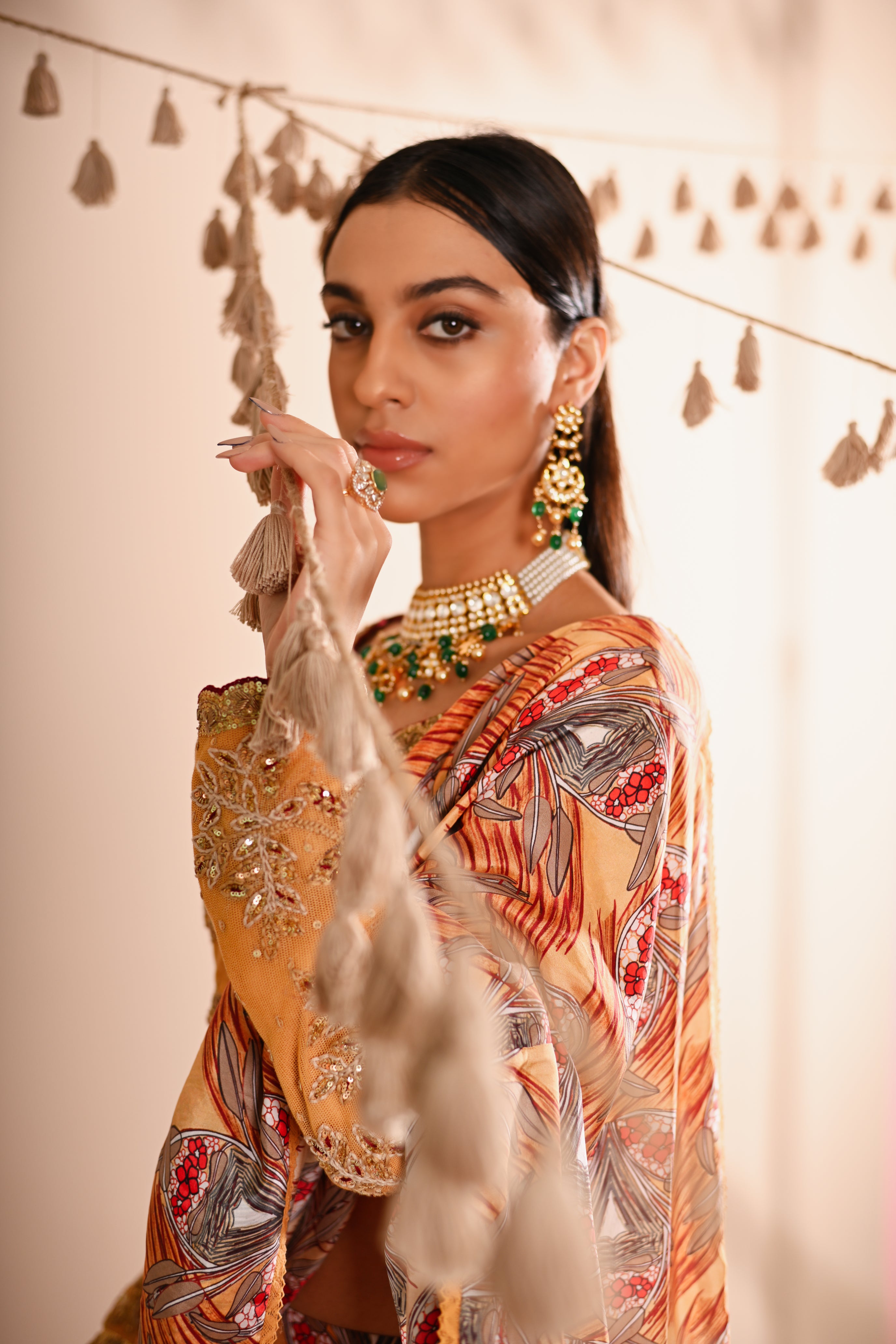 The Trumpet Flower Pre-Draped Lehenga Saree