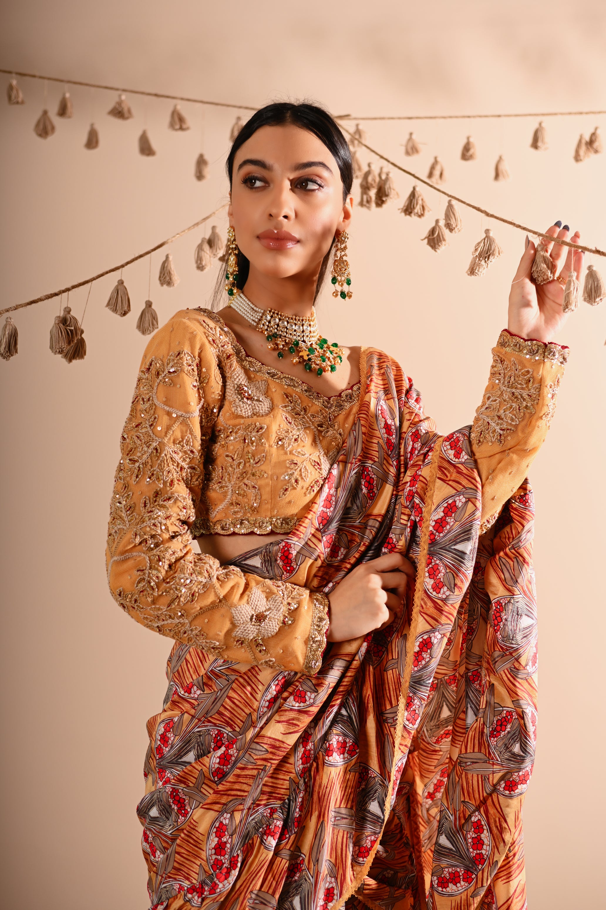 The Trumpet Flower Pre-Draped Lehenga Saree