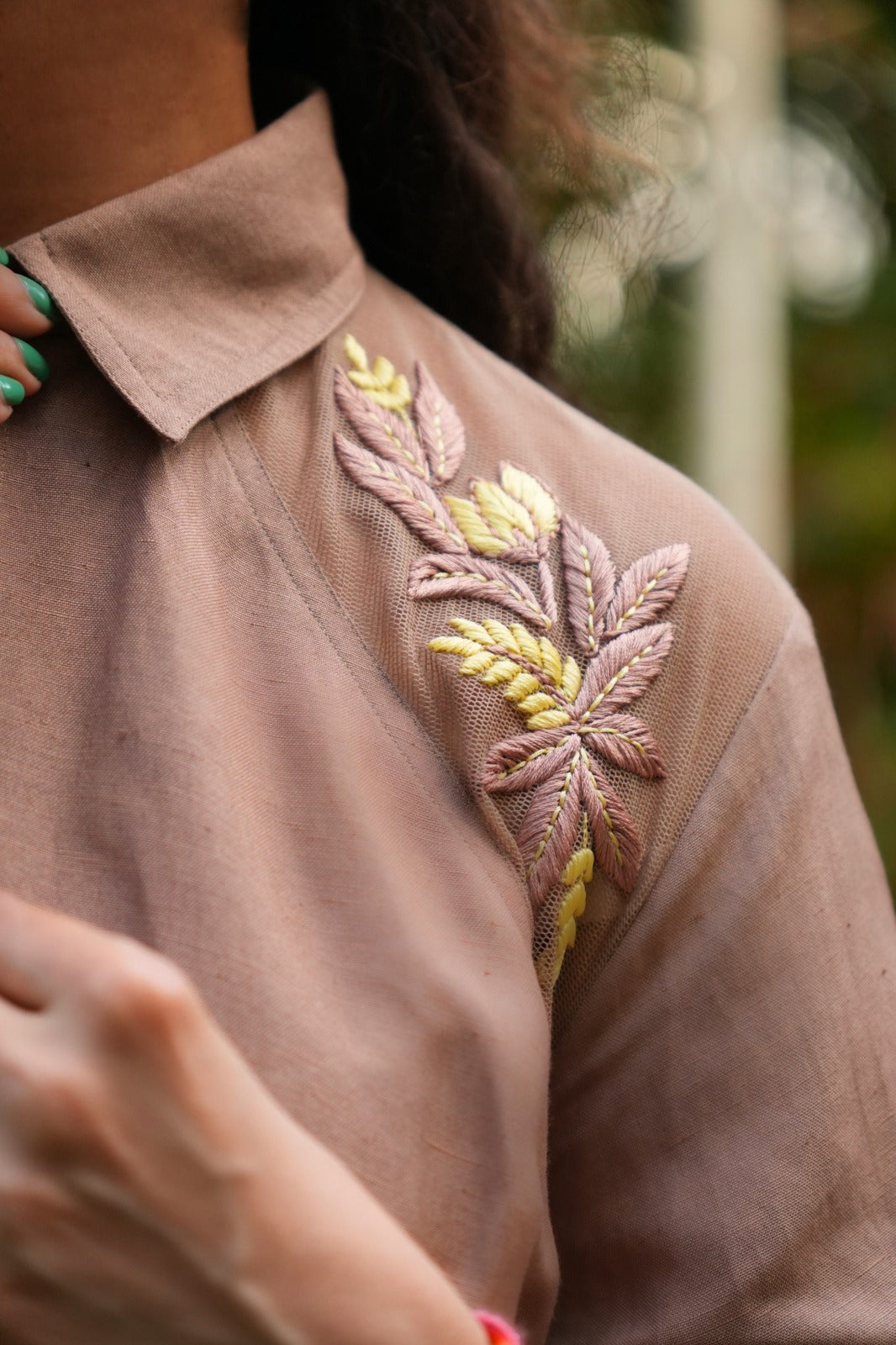 Combined Mink linen shirt
