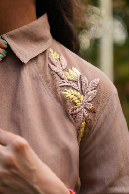 Combined Mink linen shirt