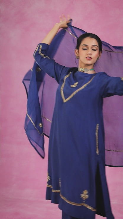 The Eternal Navy Blue Kurta set
